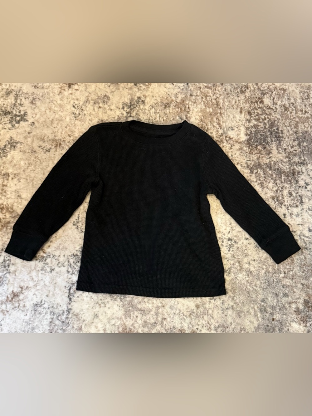 Cat & Jack Black Ribbed Long-Sleeve Tee